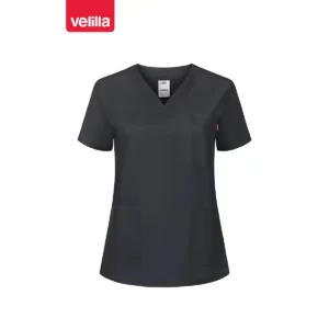 Camisola sanitaria stretch mujer Velilla 535206SW Gris oscuro, vista frontal