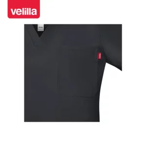Camisola sanitaria stretch mujer Velilla 535206SW Gris oscuro, detalle de bolsillo de pecho