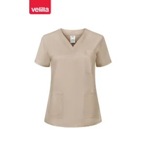 Camisola sanitaria stretch mujer Velilla 535206SW Beige claro, vista frontal