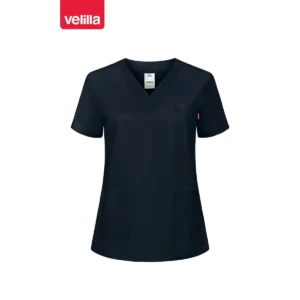 Camisola sanitaria stretch mujer Velilla 535206SW Azul navy, vista frontal