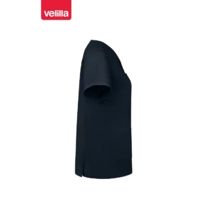 Camisola sanitaria stretch mujer Velilla 535206SW Azul navy, vista lateral opuesto