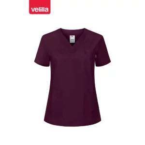 Camisola sanitaria stretch mujer Velilla 535206SW Berenjena, vista frontal
