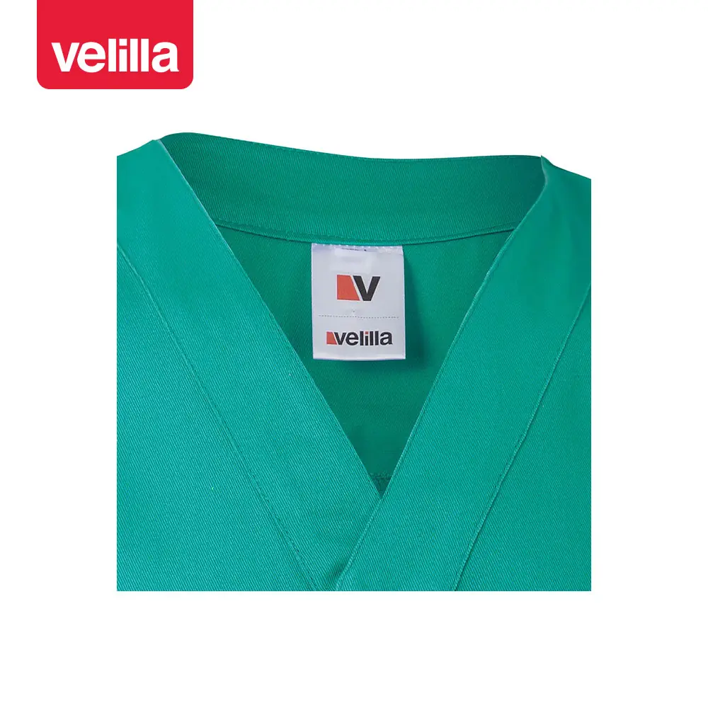 Chaqueta de pijama sanitario Velilla 535209 19 Chaqueta de pijama sanitario Velilla 535209 Verde, detalle de cuello