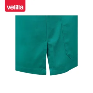Chaqueta de pijama sanitario Velilla 535209 Verde, detalle de abertura lateral