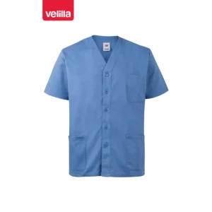 Chaqueta de pijama sanitario Velilla 535209 Celeste, vista frontal