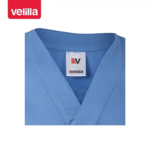 Chaqueta de pijama sanitario Velilla 535209 Celeste, detalle de cuello