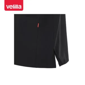Camisola sanitaria unisex Velilla CYRUS 535220S Negro, detalle de abertura lateral