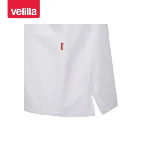 Camisola sanitaria unisex Velilla CYRUS 535220S Blanco, detalle de abertura lateral