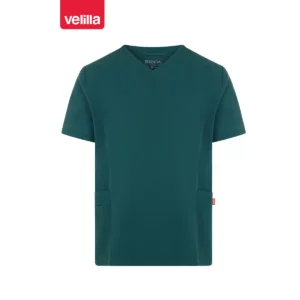 Camisola sanitaria unisex Velilla CYRUS 535220S Verde jungla, vista frontal