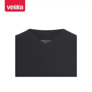 Camisola sanitaria unisex Velilla CYRUS 535220S Gris oscuro, detalle de cuello