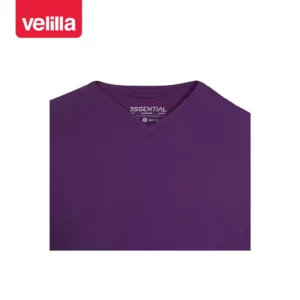 Camisola sanitaria unisex Velilla CYRUS 535220S Ciruela, detalle de cuello