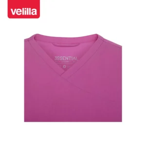 Camisola sanitaria mujer Velilla STELLA 535221S Orquídea, detalle de cuello