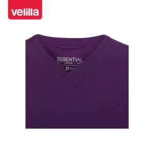 Camisola sanitaria mujer Velilla STELLA 535221S Ciruela, detalle de cuello