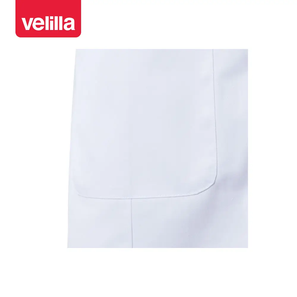 Bata semientallada hombre Velilla 539001 6 Bata semientallada hombre Velilla 539001 Blanco, detalle de bolsillo