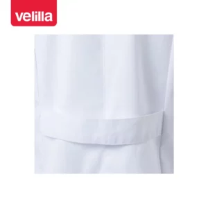 Bata semientallada hombre Velilla 539001 Blanco, detalle de cinturón posterior