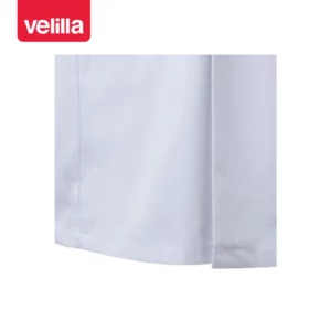 Bata semientallada hombre Velilla 539001 Blanco, detalle de abertura posterior