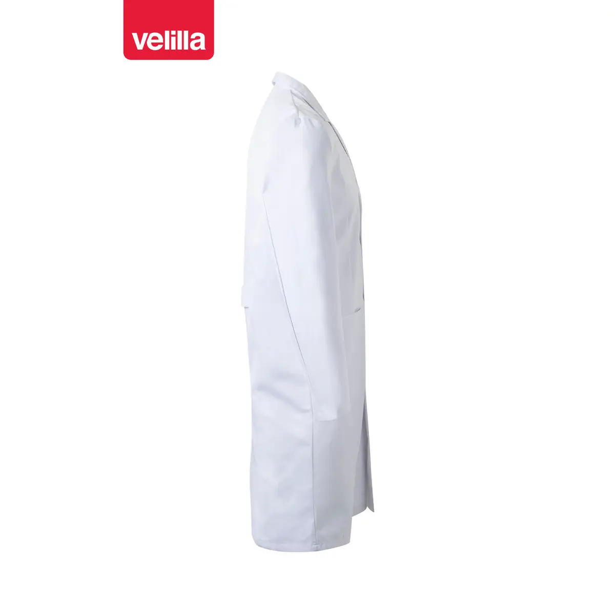 Bata semientallada hombre Velilla 539001 2 Bata semientallada hombre Velilla 539001 Blanco, vista lateral