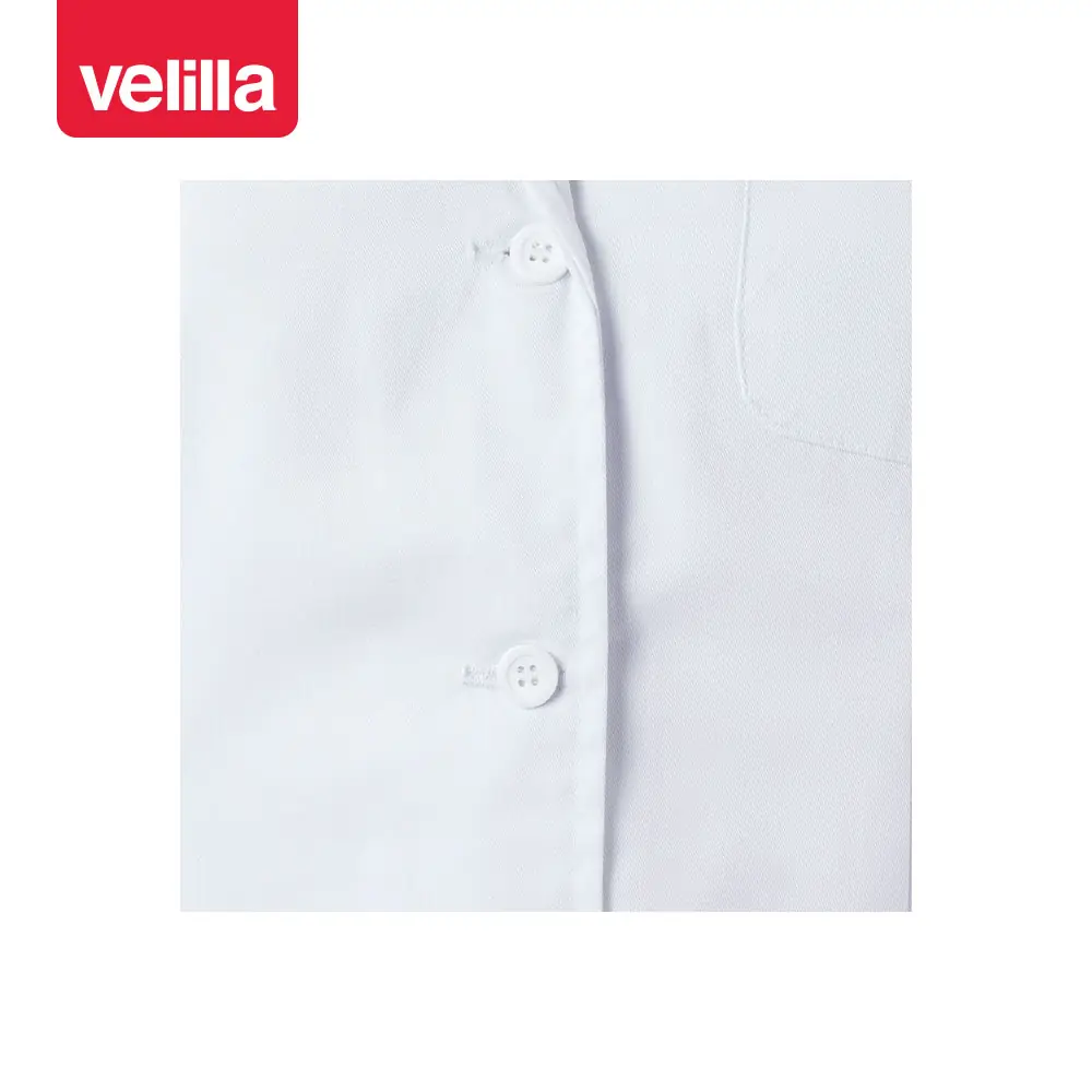 Bata manga larga mujer Velilla 539002 6 Bata manga larga mujer Velilla 539002 Blanco, detalle de botones