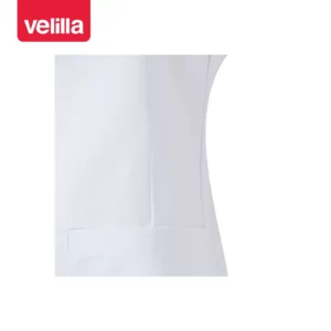 Bata manga corta mujer Velilla 539003 Blanco, detalle de pinzas posteriores