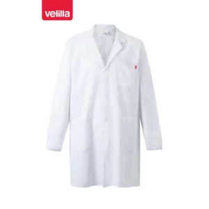 Bata unisex de algodón Velilla 539005 Blanco, vista frontal