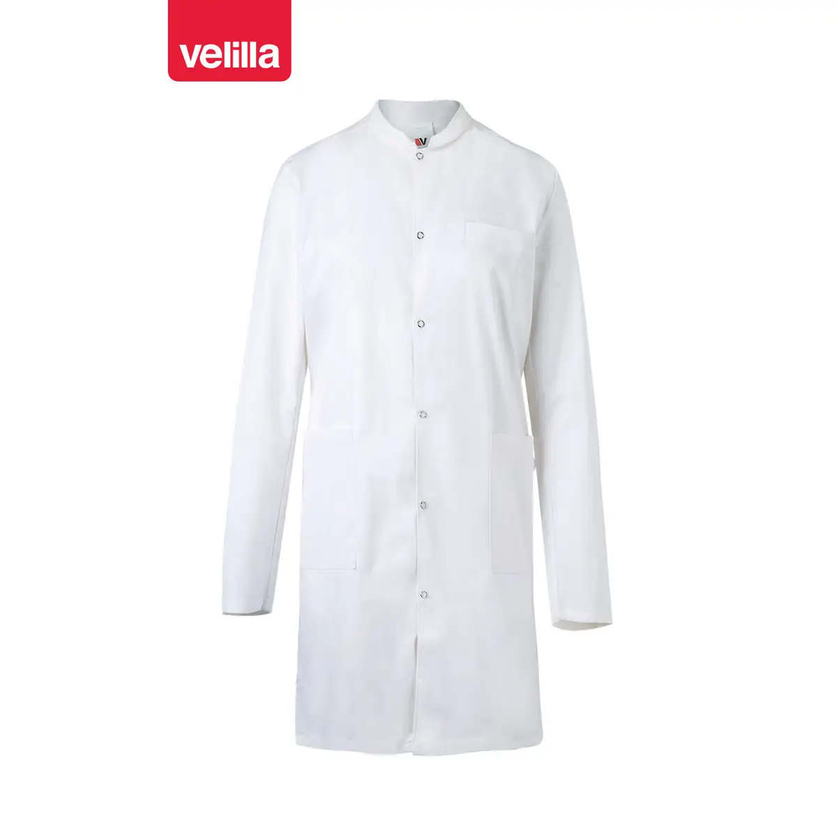 Bata stretch cuello mao hombre Velilla 539006S 1 Bata stretch cuello mao hombre Velilla 539006S Blanco, vista frontal