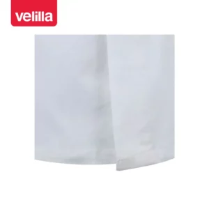 Bata stretch cuello mao hombre Velilla 539006S Blanco, detalle de abertura posterior