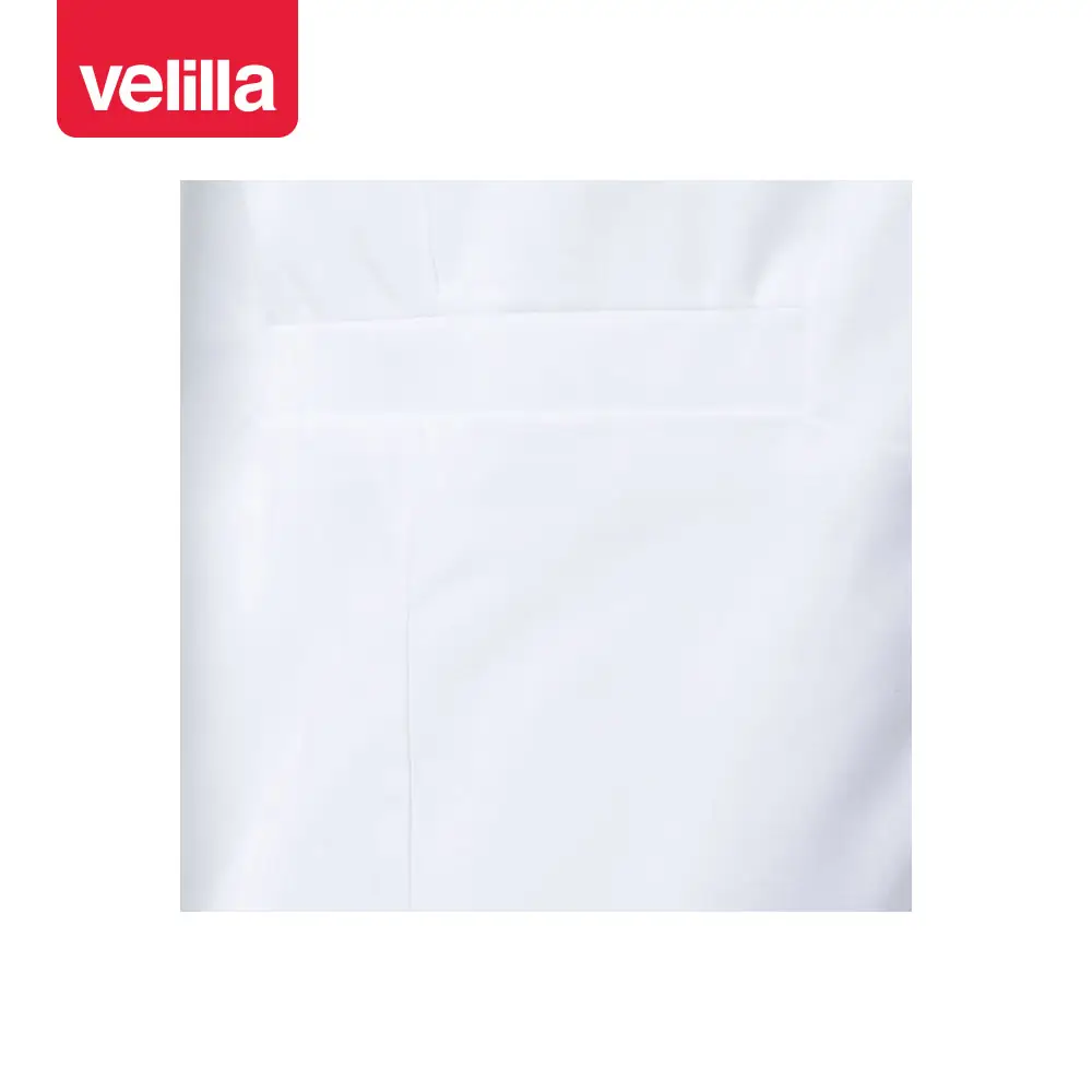 Bata stretch corta hombre Velilla 539008S 6 Bata stretch corta hombre Velilla 539008S Blanco, detalle de bolsillo de pecho