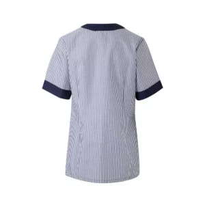 Chaqueta sanitaria a rayas mujer Velilla 579 Azul marino, vista trasera