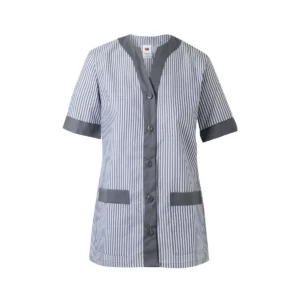 Chaqueta sanitaria a rayas mujer Velilla 579 Gris, vista frontal