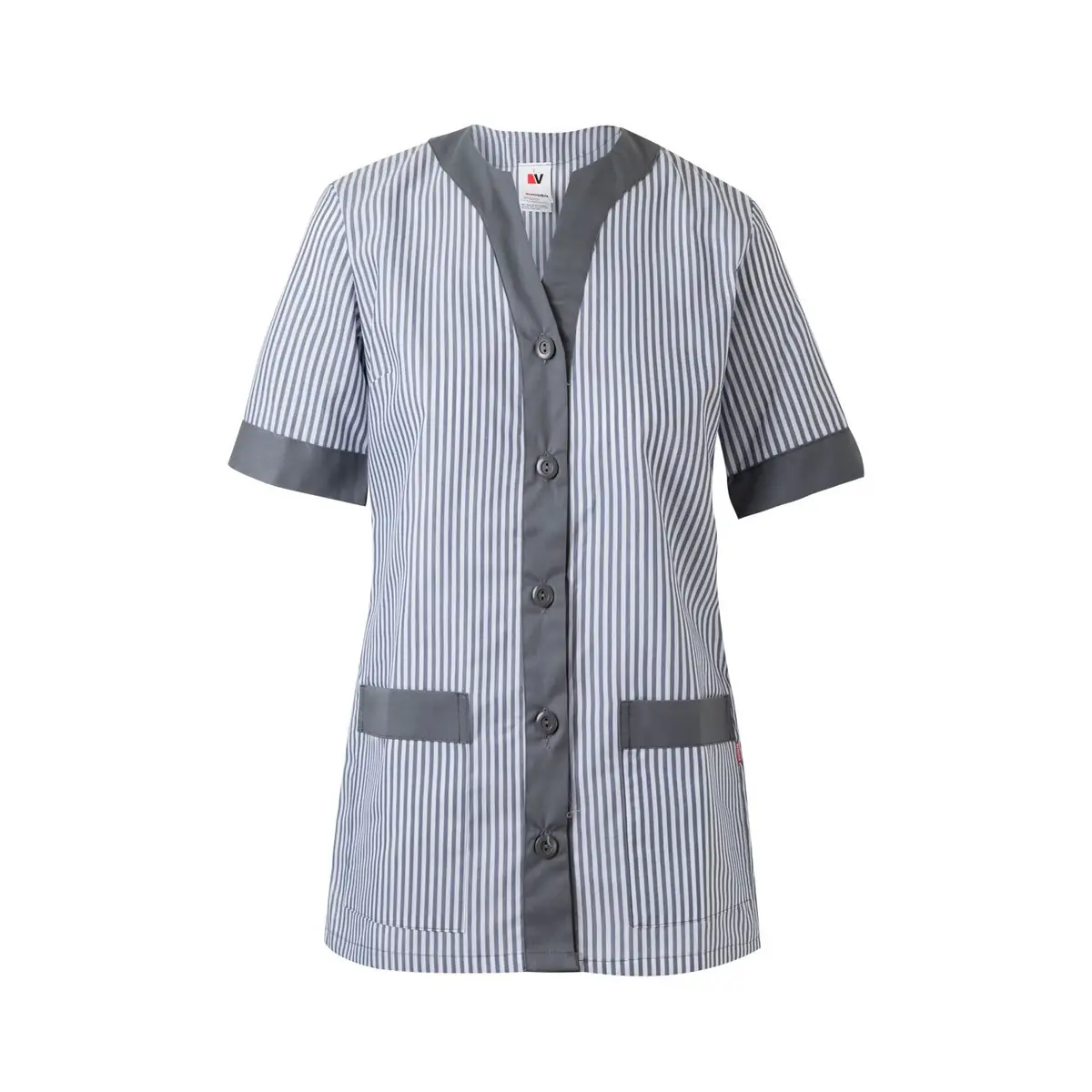 Chaqueta sanitaria a rayas mujer Velilla 579 1 Chaqueta sanitaria a rayas mujer Velilla 579 Gris, vista frontal