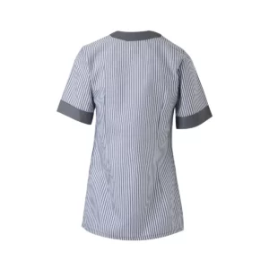 Chaqueta sanitaria a rayas mujer Velilla 579 Gris, vista trasera