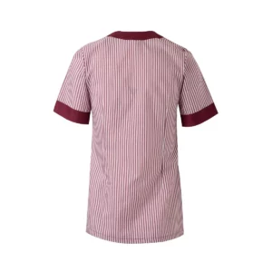 Chaqueta sanitaria a rayas mujer Velilla 579 Granate, vista trasera