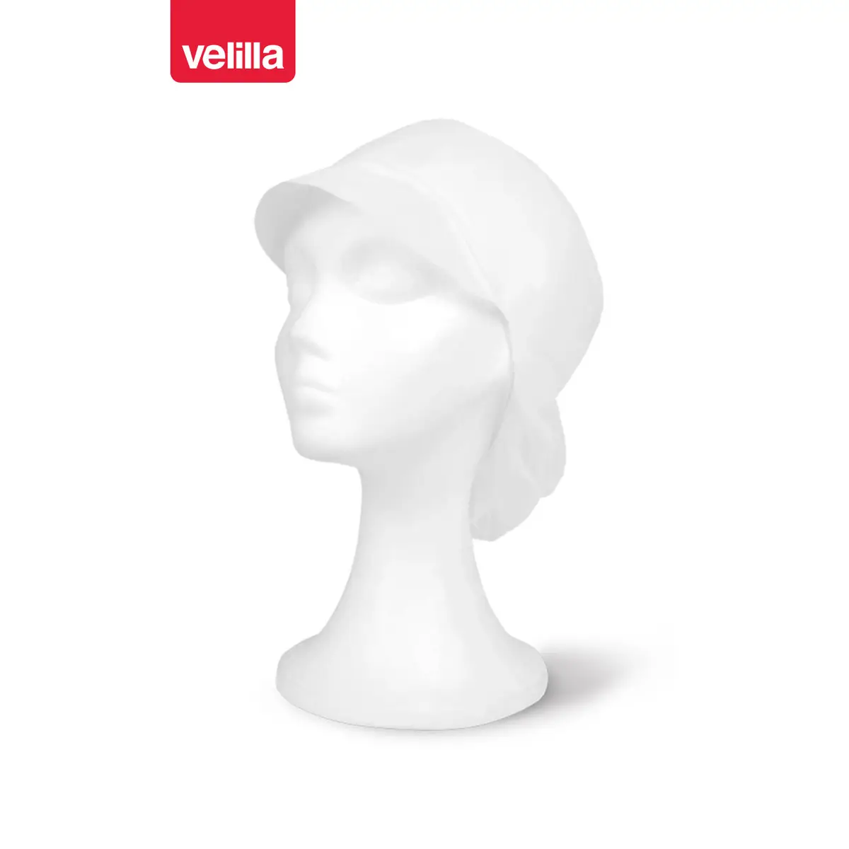 Cofias desechables Velilla 584001 (100 unidades) 1 Cofias desechables Velilla 584001 (100 unidades) Blanco, unidad sobre maniquí, vista en perspectiva