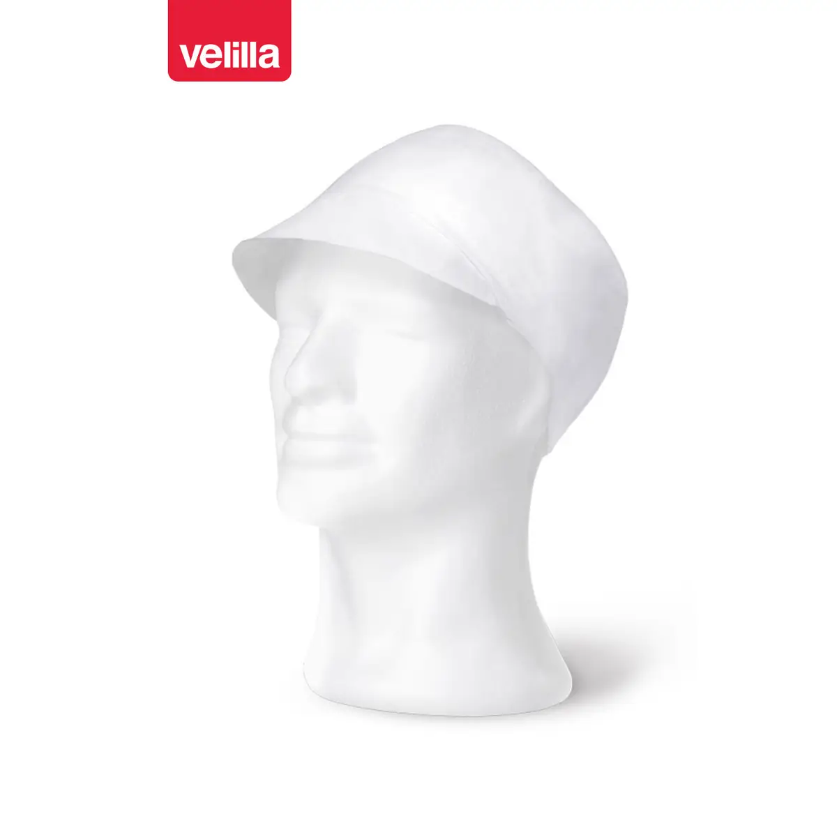 Gorros desechables Velilla 584002 (100 unidades) 1 Gorros desechables Velilla 584002 (100 unidades) Blanco, unidad sobre maniquí, vista en perspectiva