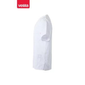 Camisola sanitaria manga corta Velilla 587 Blanco, vista lateral opuesto