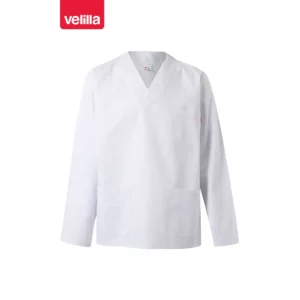Camisola sanitaria manga larga Velilla 588 Blanco, vista frontal