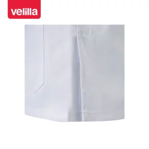 Camisola sanitaria manga larga Velilla 588 Blanco, detalle de abertura lateral