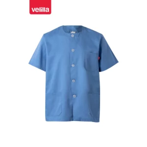 Chaqueta de pijama sanitario Velilla 599 Celeste, vista frontal