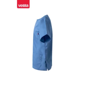 Chaqueta de pijama sanitario Velilla 599 Celeste, vista lateral opuesto