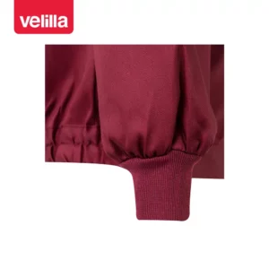 Cazadora de trabajo Velilla 61601 Granate, detalle de puño de canalé