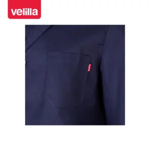 Bata de trabajo Velilla 700 Azul marino, detalle de bolsillo del pecho