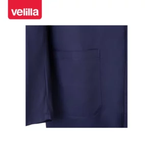 Bata de trabajo Velilla 700 Azul marino, detalle de bolsillo inferior