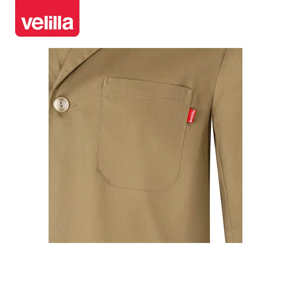 Bata de trabajo Velilla 700 24 Bata de trabajo Velilla 700 Beige, detalle de bolsillo del pecho