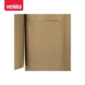 Bata de trabajo Velilla 700 Beige, detalle de bolsillo inferior