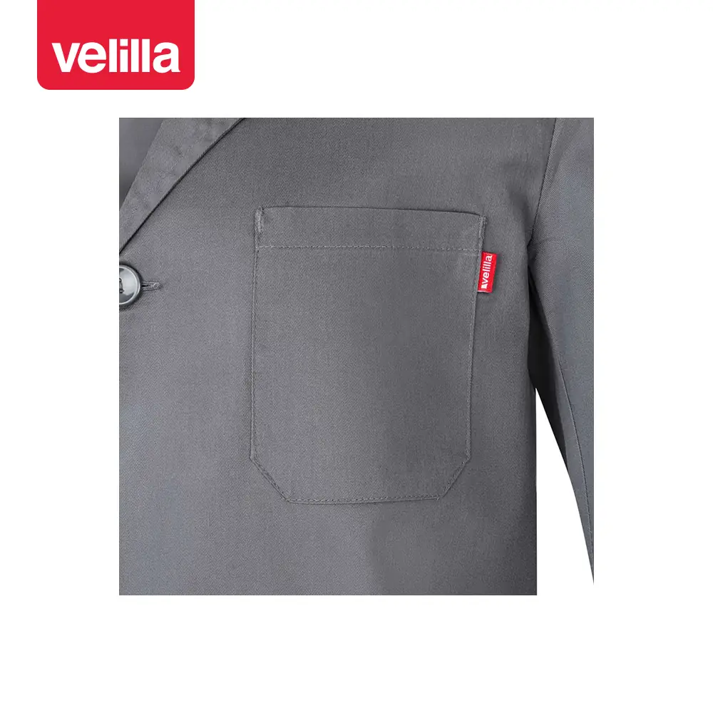 Bata de trabajo Velilla 700 16 Bata de trabajo Velilla 700 Gris, detalle de bolsillo del pecho