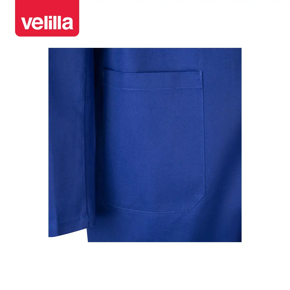 Bata de trabajo Velilla 700 19 Bata de trabajo Velilla 700 Azulina, detalle de bolsillo inferior