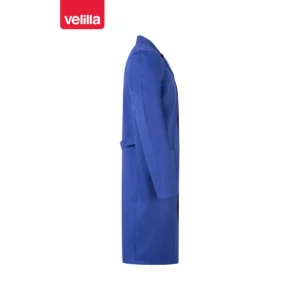 Bata de trabajo Velilla 700 Azulina, vista lateral opuesto