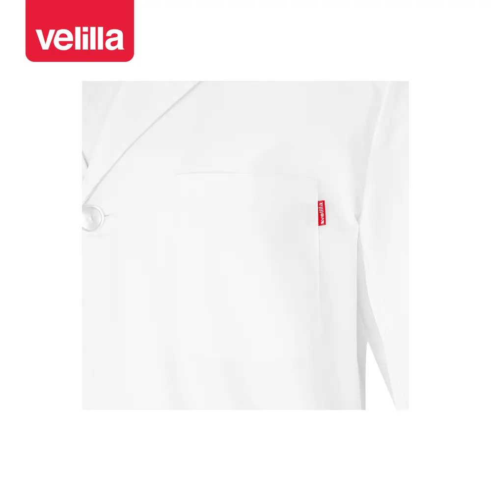 Bata unisex Velilla 700P 4 Bata unisex Velilla 700P Blanco, detalle de bolsillo del pecho
