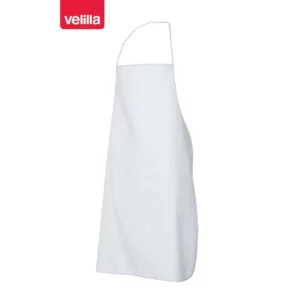Delantal de rizo con peto Velilla 9 blanco, vista frontal