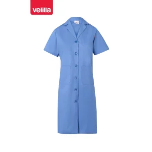 Bata de mujer manga corta Velilla 907 Celeste, vista frontal